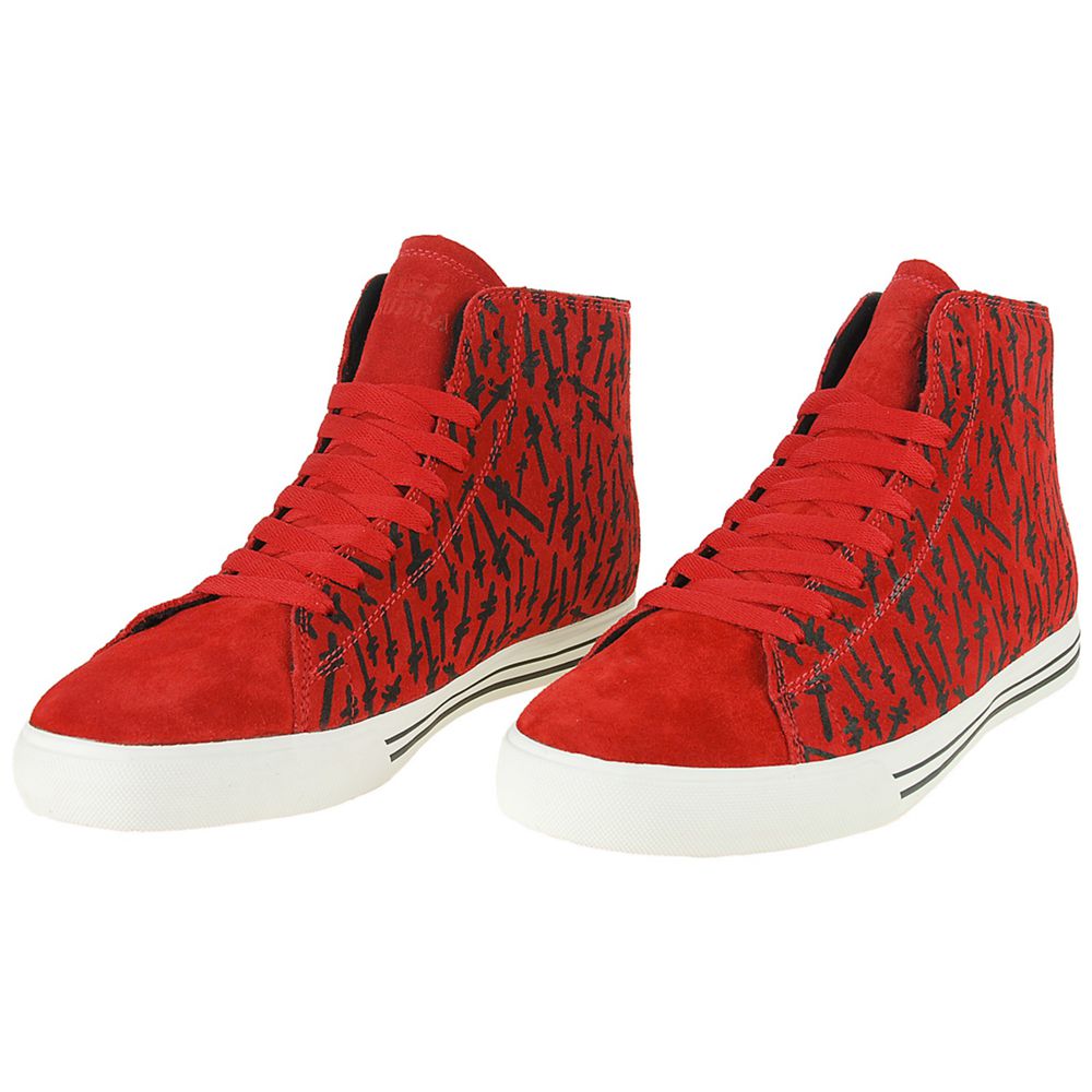 Baskets Montantes Supra Thunder High Rouge Red Deathwish Homme | GPL-90759054